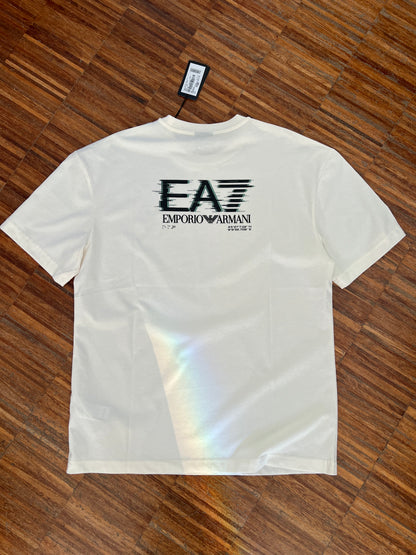 EA7 Emporio Armani T-Shirt Regular Fit Bianco Panna