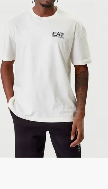EA7 Emporio Armani T-Shirt Regular Fit Bianco Panna
