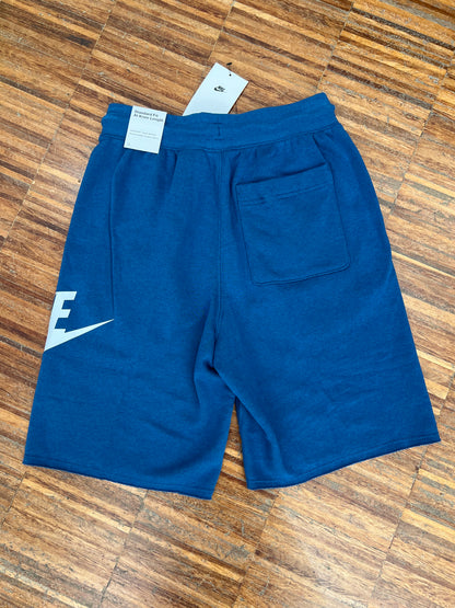 Nike Pantaloncino in Cotone – Blu Indaco con Logo Bianco