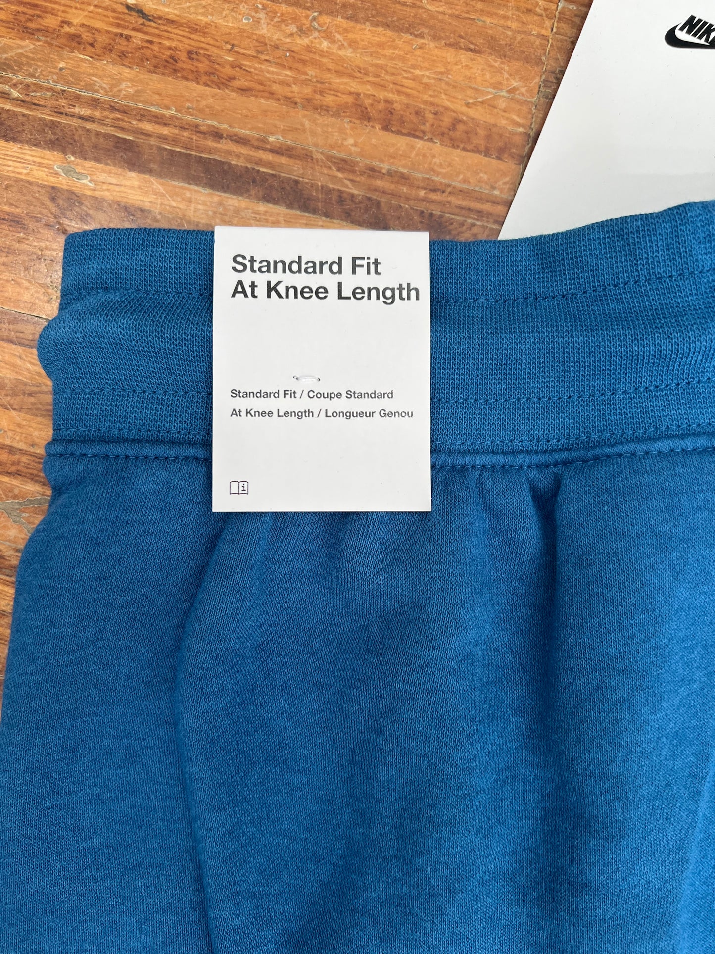 Nike Pantaloncino in Cotone – Blu Indaco con Logo Bianco