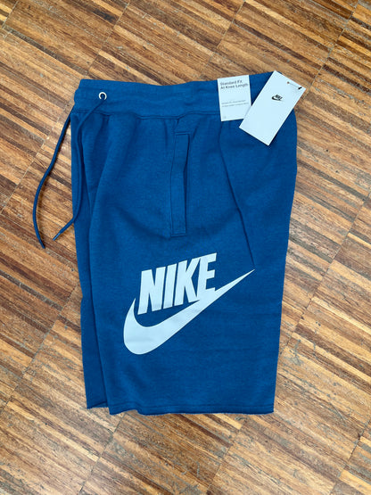 Nike Pantaloncino in Cotone – Blu Indaco con Logo Bianco