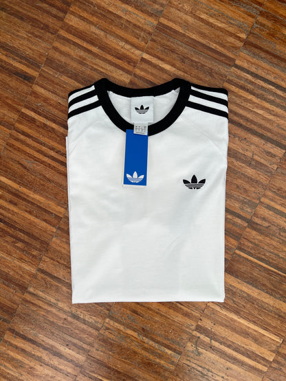Adidas Firebird T-Shirt Bianca in Cotone