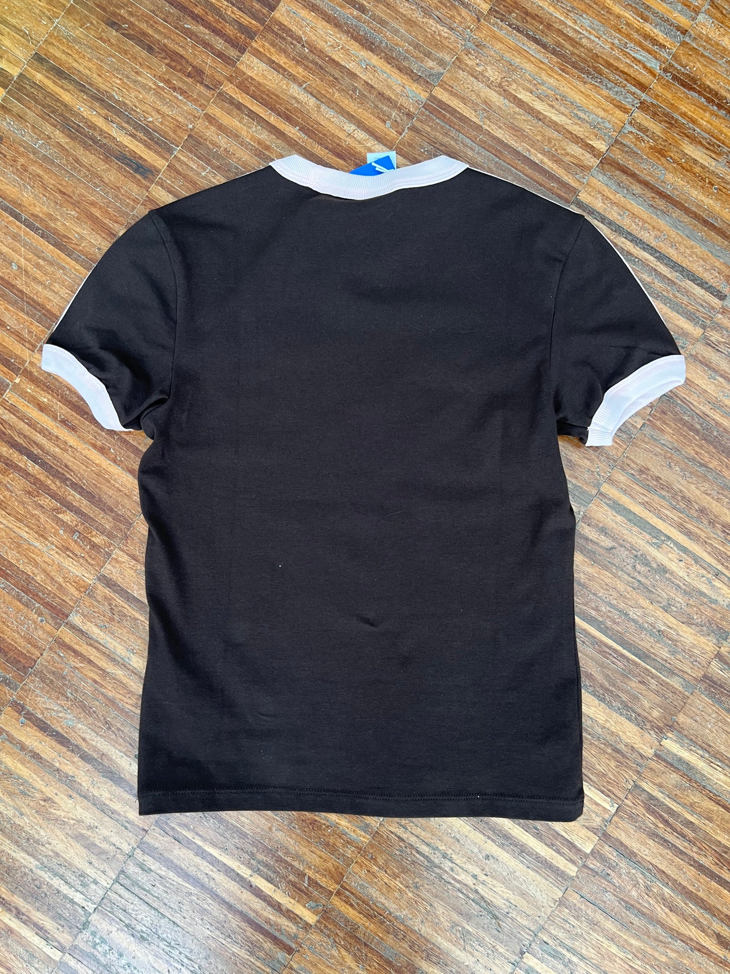 Adidas Originals T-Shirt Donna – Marrone / Bande Rosa