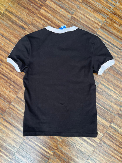 Adidas Originals T-Shirt Donna – Marrone / Bande Rosa